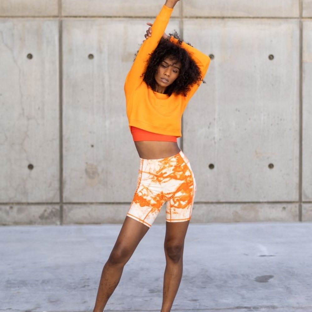 Balance Athletica Rider short in tie dye mango